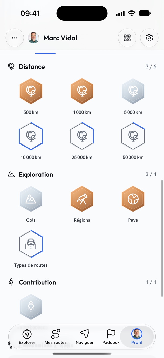 Des niveaux, des badges.