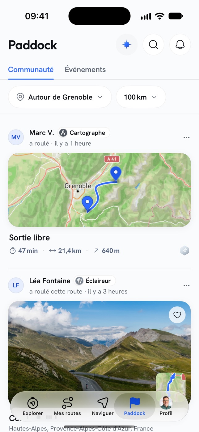 La route, à plusieurs.