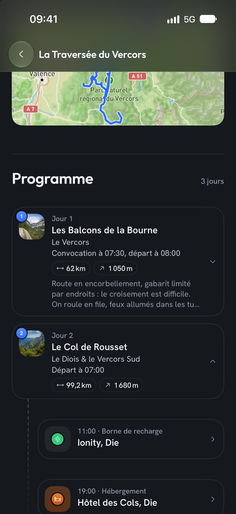 Le programme, jour par jour
